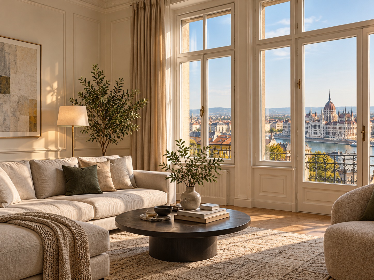 Bright furnished apartment available for long-term letting in Budapest